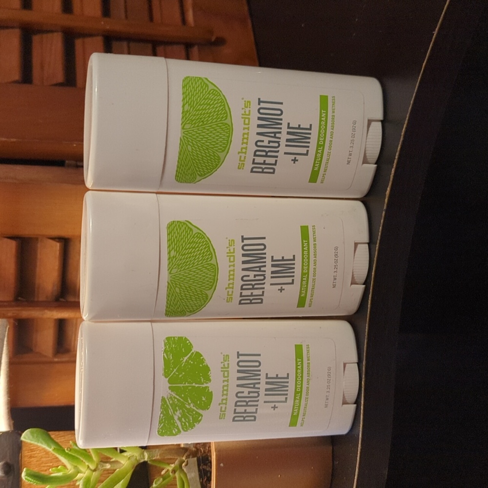 Schmidts Bergamot & Lime Natural Deodorant Lot Of 3 Coconut Oil 3.25 OZ NEW